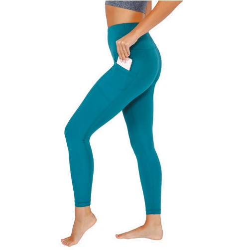 Yogalicious High Waist Ultra Soft 7/8 Ankle Length Leggings with Pockets for Women