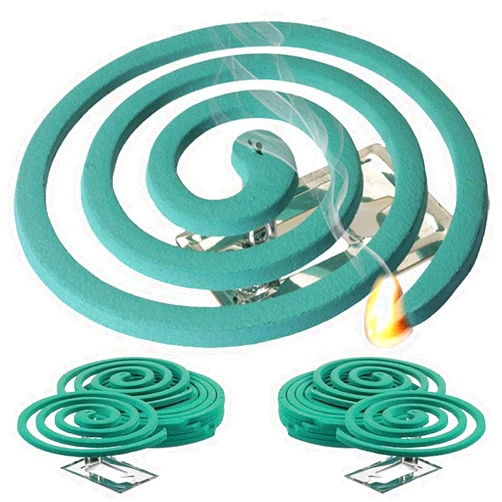 W4W Mosquito Repellent Coils - Outdoor Use Reaches Up to 10 feet - Each Burns for 5-7 Hours (Three Pack Contains 12 coils & 6 Stands)