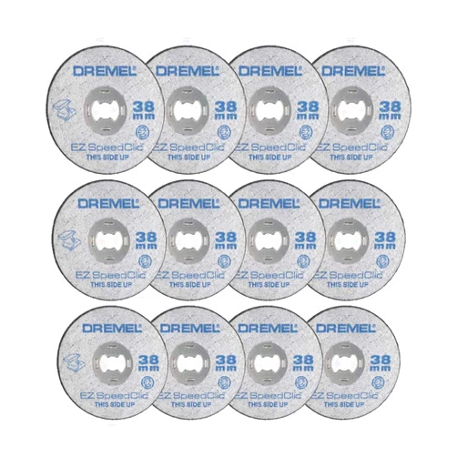 Dremel 456B EZ SpeedClic Cutting Wheels Accessory Set with 12 Metal Saw Cutting Discs for Rotary Multi Tool SC456B - Metal Cutting Pack of 12 Single