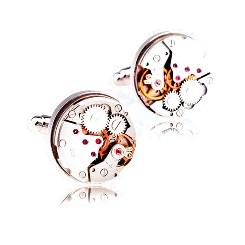 HONEY BEAR Cufflinks for Mens Non Working Watch Vintage Steampunk Gift with Box