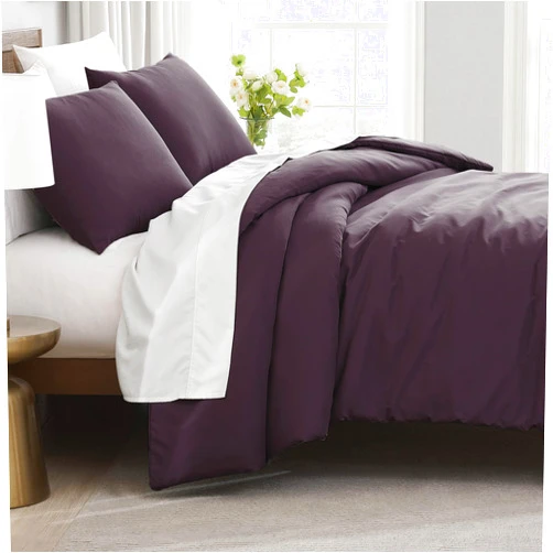Southshore Fine Living, Inc. Southshore Fine Living Vilano Oversized Duvet Cover Set, Purple Duvet Cover, Full/Queen - Ultra-Soft, Premium Quality Microfiber Bedding Set with Zipper Closure, Easy Care - 1 Duvet, 2 Shams