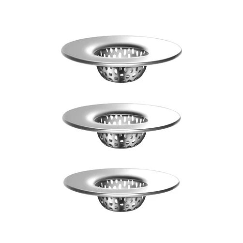MR.SIGA Bathroom Sink Strainer, Utility, Slop, Bathtub Lavatory Sink Drain Strainer Hair Catcher, Stainless Steel Shower Drain Strainer, 3 Pack