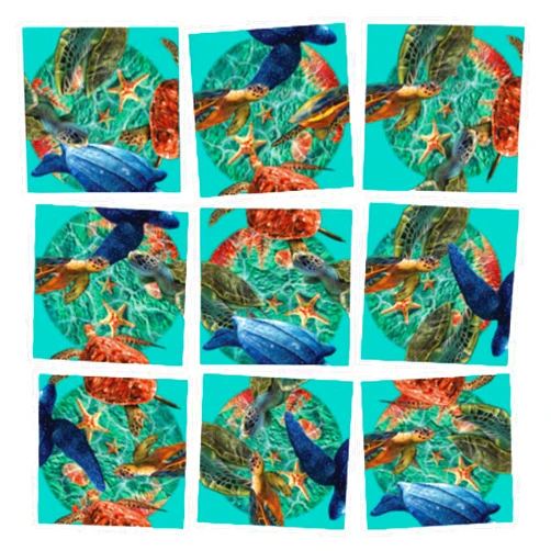 B. dazzle, inc Scramble Squares -Sea Turtles -9 Piece Challenging Puzzle - Ultimate Brain Teaser and Mind Game for Children & Adults-Boosts Cognition and Problem Solving Skills