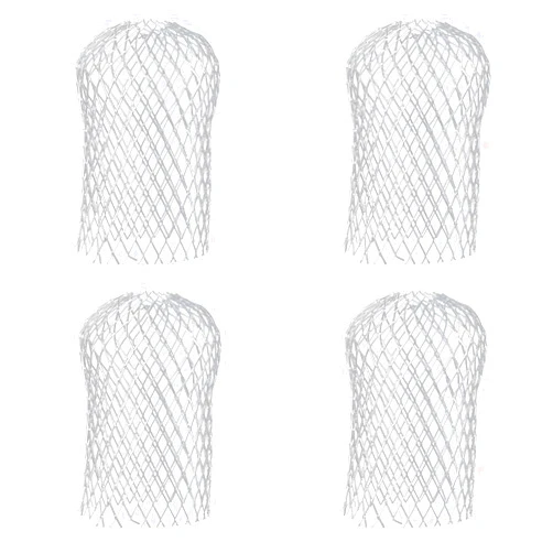 JOCAHULFX Downspout Gutter Guards, 4 Pcs Gutter Downspout Guards, 3.5 Inch Expandable Aluminum Downspout Gutter Guard Strainer Filter, Gutter Filter Strainer Protectors Stops Blockage Leaves Debris