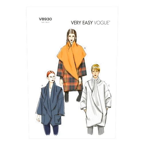 Vogue Patterns V8930 Misses' Jacket Sewing Template, Size ZZ (LRG-XLG-XXL)