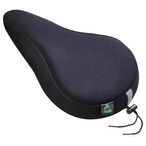Zacro Bike Seat Cushion, Gel Padded Bike Seat Cover Extra Soft, Adjustable Bicycle Cover for Men & Women Comfort, Compatible with Peloton Stationary Exercise, Mountain and Road Bicycle Seats