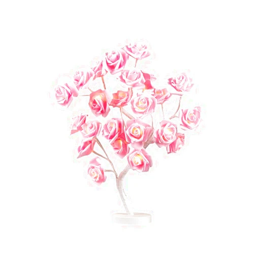 LenoRis Table Lamp Rose Flower Desk Tree Lamp with 24 Warm White LED Lights USB/Battery Operated Gift for Women Teens Girls Table Lamp for Party Wedding Christmas Indoor Outdoor