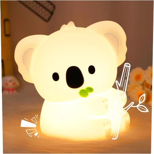 CoolGift Mart Koala Gifts, Cute Koala Silicone Night Light, Touch Control & Timer, USB Rechargeable, Suitable for Breastfeeding Reading Working Sleep for Baby Kids Teens Adults