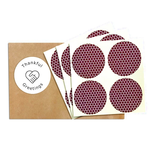 Thankful Greetings 1.5” Circle Match Striker Stickers – 12 Pieces | Bumble/Dotted Pattern Match Strike Paper with Adhesive Pre-Cut in Circles for Easy Match Lighting | Also Available in Charcoal or Brown & Many Sizes