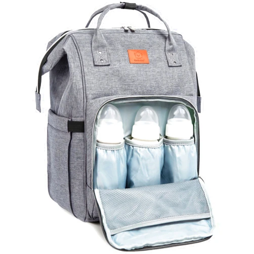 KeaBabies Baby Diaper Bag Backpack - Large Baby Bag for Boys, Girls, Waterproof Multi Function Travel Diaper Backpack with Changing Pad, Durable Travel Essentials for Moms and Dads (Classic Gray)