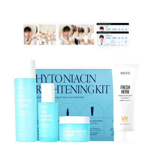 NACIFIC ATEEZ Hyal Booster Set, Photocards 8pcs, Student ID, Moisture, Hyaluronic acid