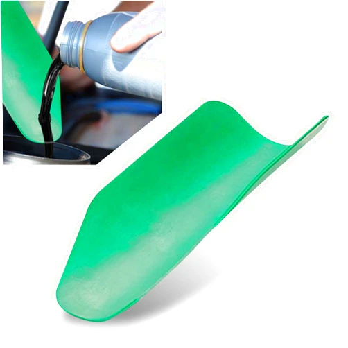 Icykale 1 PC Flexible Draining Oil Funnel, Foldable Reusable Spill-Free Oil Funnel, 14.56