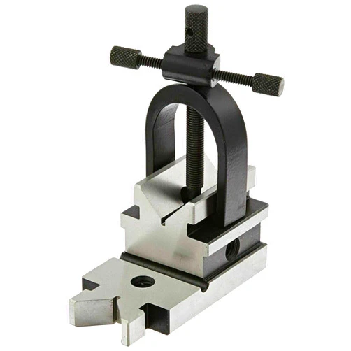 TAURISH Steel Vee V Block with Clamp Set – All Angle Toolmakers Precision Universal V Block for Grinding, Milling, Drilling – Hardened Tool Steel, 3-5/8