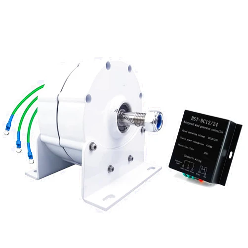 AISINILALAO 10000W Gearless Permanent Magnet Generator, 12V/24V/48V Low Speed AC Alternator Generators with Base Use for Wind Turbine Water Turbine(with Base)