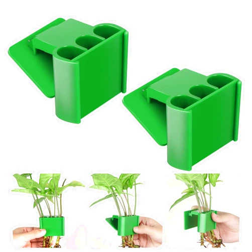 Roetelo 2Pcs 3 Holes Upgraded Aquatic Plant Cup Aquarium Plant Holder for Tank,Hanging Aquarium Plant Holder,Aquarium Aquatic Plant Cultivation,Aquarium Plant Decoration.