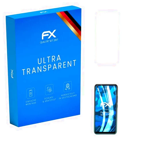 AtFoliX Screen Protection Film compatible with Tecno Spark 5 Pro Screen Protector, ultra-clear FX Protective Film (3X)