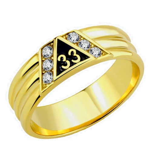 Shrine & Mason Products T24 Scottish Rite 33 Degree Stainless Steel Ring 33rd Thirty Third Freemason Mason