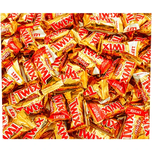Donty-Tonty TWIX Caramel Minis Candy Bars 1 lb – Bulk Bag, Sweet Snacks, Crunchy Cookie & Delicious Caramel & Creamy Chocolate Flavors, Individually Wrapped (41 Pieces)