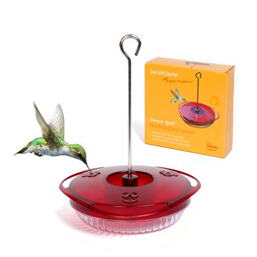Jacobi Jayne Sweet Spot™ Hummingbird Feeder – Jacobi Jayne® – Hummingbird Feeders for Outdoors – Bird Feeder for Hummingbird Nectar – Easy-Clean Leak Proof Design – Bird Feeders for Outdoors