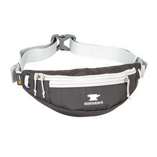 Mountainsmith Swoop Lumbar Waist Fanny Hip Pack, Running, Hiking, Travel, Dog-Walking, Outdoor Activities with 2 Zippered Pockets, Heritage Black