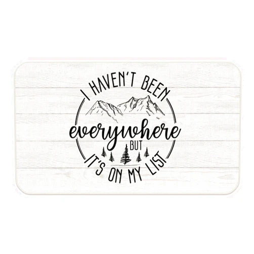 Udinaz Camper Door Mat,Camping Front Door Mat Outside Entrance, Camping Camper Decor, I Haven'T Been Everywhere But It's On My List Doormat,17