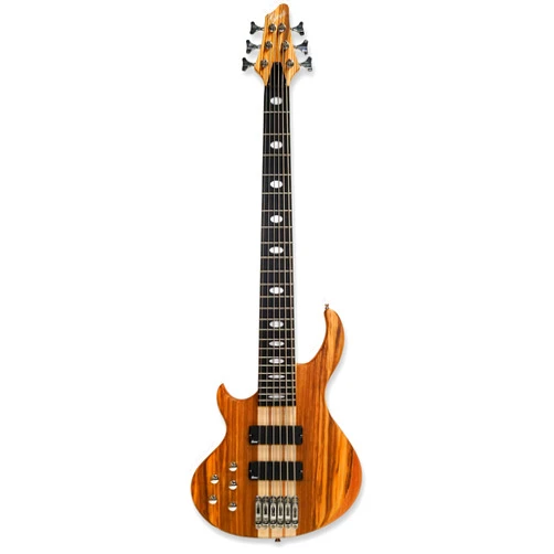 Gstyle Left-handed 6 String Electric Bass Guitar Millettia Laurentii+Okoume body maple neck