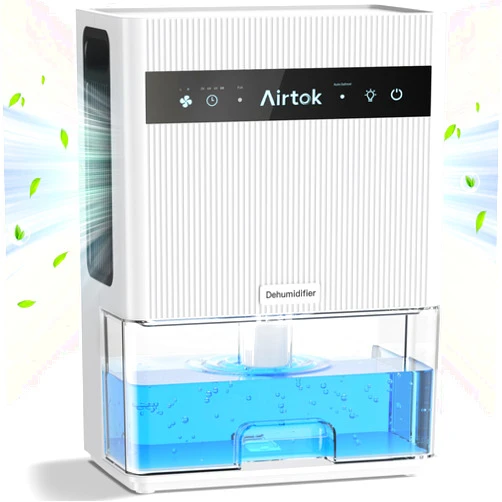 AIRTOK Dehumidifier for Home, Up to 950 Sq.Ft, 105.6 OZ Water Tank, Quiet Dehumidifier for Bedroom with Auto-Defrost, 4 Timer, Auto Shut Off, 7 Colors LED Light, for Bathroom Basement Closet RV