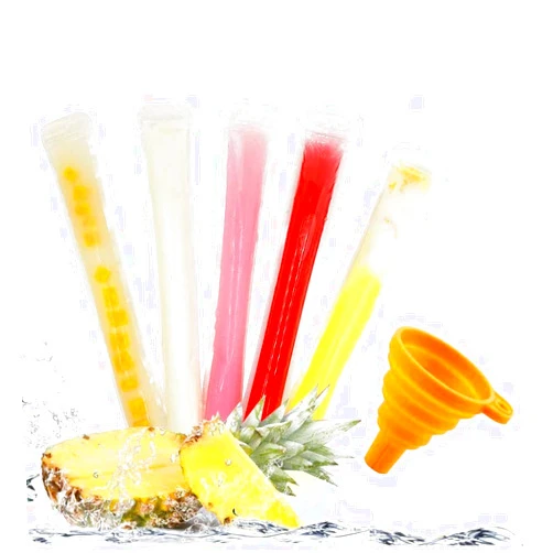 FEBSNOW 160 Disposable Ice Popsicle Mold Bags| BPA Free Freezer Tubes With Zip Seals | For Healthy Snacks, Yogurt Sticks, Juice & Fruit Smoothies, Ice Candy Pops| Comes With A Funnel (11