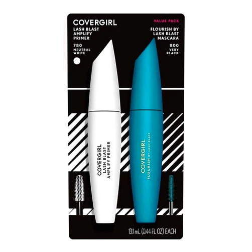 COVERGIRL Flourish by Lash Blast Mascara & COVERGIRL Lash Blast Amplify Eyelash Primer Pack VERY BLACK 2 Piece Set