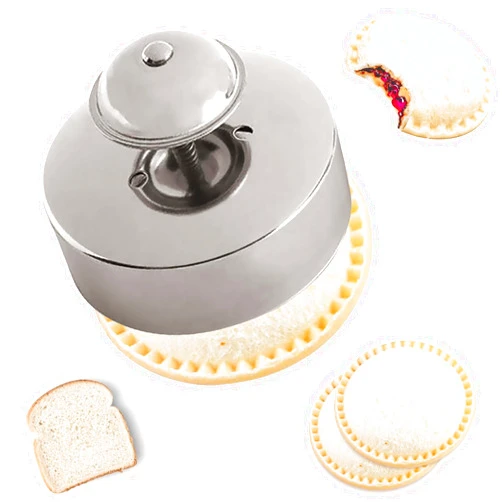 Gelbira Sandwich Cutter, Sandwich Cutter and Sealer, Food-Grade 304 Stainless Steel 3.5inch Sandwich Maker,Uncrustables Peanut Butter and Jelly Sandwiches Tool/PBJ Cutter, Uncrustable Sandwich Maker for Kids