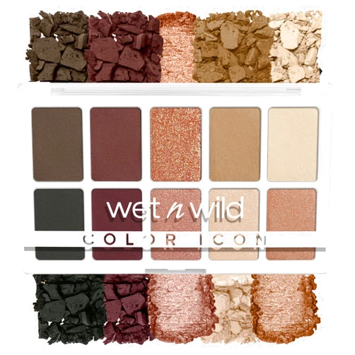 wet n wild Color Icon 10-Pan Eyeshadow Makeup Palette, Brown Nude Awakening, Long Lasting, Shimmer, Metallic, Glittery, Matte, Rich Smooth Pigment, Cruelty Free