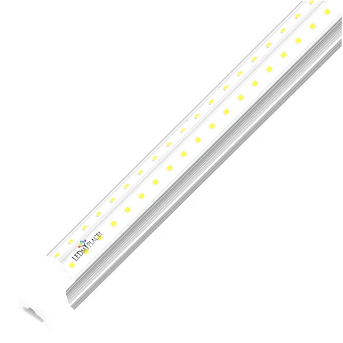 LEDMyplace.com LEDMyplace 30W T8 4ft V-Shape Integrated LED Tube Light, 3900 Lumens, 6500K Daylight Clear, Clear Lens, Linkable LED Shop Light Plug and Play for Workshop, Basement, Parking Lot