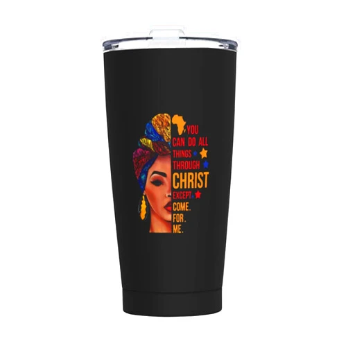 Yipaidel African American Woman with Quotes Black Girl Tribal Stainless Steel Travel Coffee Mug 20 OZ, Inspirational Gifts for Sister Best Friends Coworkers, Mothers Day Gifts for Mom From Daughter