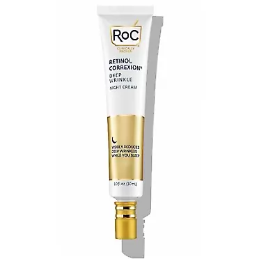 RoC Retinol Correxion Deep Wrinkle Anti-Aging Retinol Night Cream, 1 Ounce (Packaging May Vary) Retinol Moisturizer for Face, Wrinkle Cream for Face