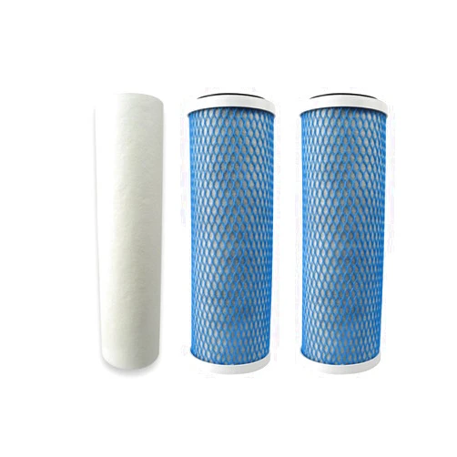 WaterSentinel WSFP-09 4 Stage Filter Set for Reverse Osmosis Systems - Contains 1 Sediment Filter, & 2 Carbon Blocks
