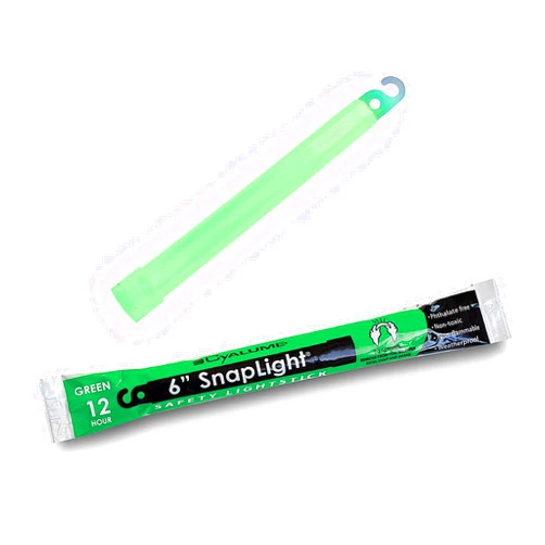Cyalume Glow Sticks Military Grade Lightstick - Premium Green 6” SnapLight Emergency Chemical Light Stick with 12 Hour Duration (Bulk Pack of 30 Chem Lights)