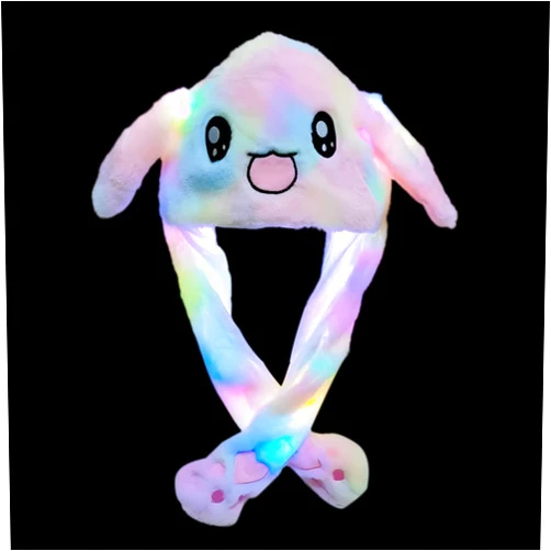 ZCINT Bunny Hat Funny Plush Bunny Hats Ear Moving Jumping Hat Plush Christmas Rabbit Hat Party Cosplay Cute Animal Hats
