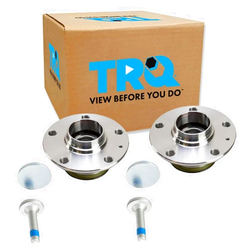 TRQ Rear Wheel Hub & Bearing Pair LH & RH for Audi Eos Golf GTI Rabbit A3 VW