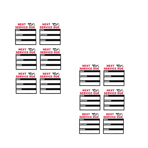Yourkar 120 PCS Oil Change Stickers Static Cling, 2×2 Inches Next Service Due Stickers for Windshields, Clear Oil Change Reminder Sticker for Most Vehicles, Car Accessories