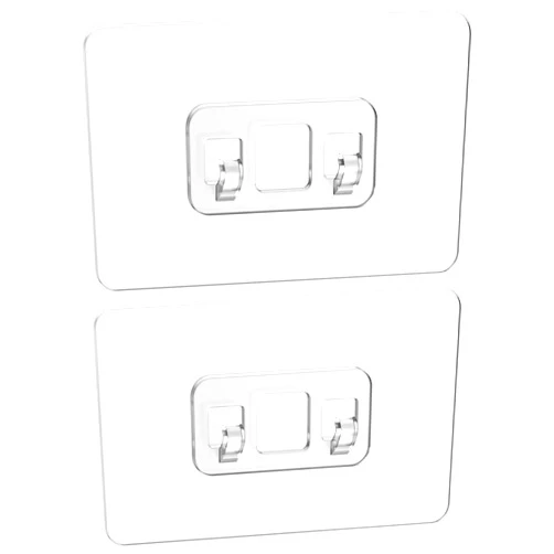MAXIFFE 2 Pieces Little Adhesive Strip for Soap Hodler, No Drilling Transparent Adhesive Replacement