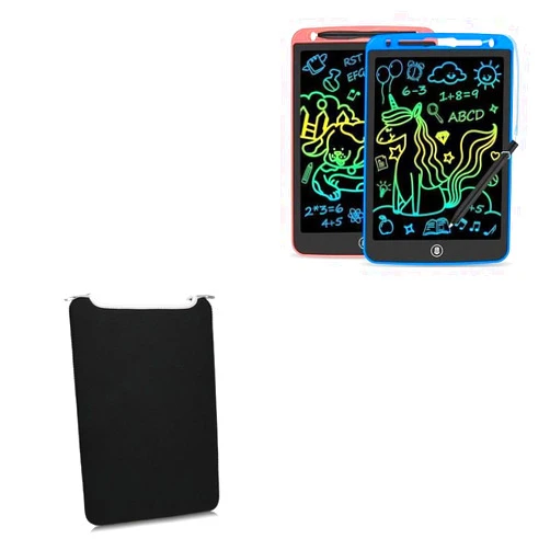 BoxWave Case Compatible with Rcovasc Writing Tablet for Kids (10 in) - SlipSuit, Soft Slim Neoprene Pouch Protective Case Cover - Jet Black