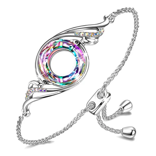 Kate Lynn ♥ Rise From the Ashes Phoenix Bracelet Made with Crystals from Austria, Adjustable Slider Bracelet for Women, Packaged with Jewelry Box, Birthday Gift for Women, Symbol of Luck and Renewal