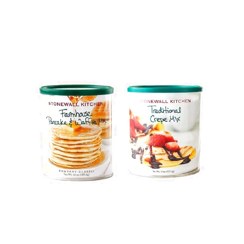 Stonewall Kitchen Super Breakfast Set - Includes 16 oz Farmhouse Pancake and Waffle Mix and 33 oz Crepe Mix