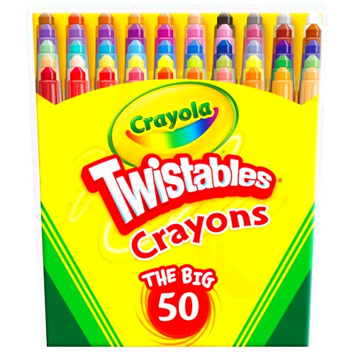 Crayola Mini Twistables Crayons (50ct), Kids Art Supplies for Back to School, Coloring Set, Toddler Crayons for Coloring Books