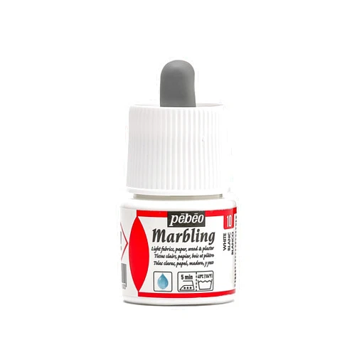 Pebeo Marbling, 45 ml Bottle with Dropper - White