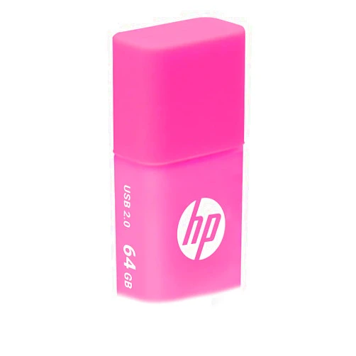 HP 64GB v168 USB 2.0 Flash Drive Power Pink