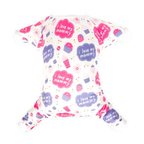 CuteBone Small Dog Pajamas Shirt Stretchy Summer Puppy Pjs Soft Cat Onesies Pet Clothes for Daily Wear DA18S