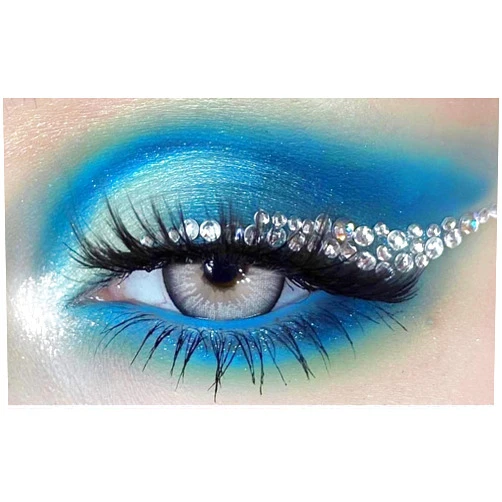 Rebel Tattoos Eye Jewels Stones - Face Crystal for Festive Glow-Up - Transfer Tattoo for Parties, Crystals, Gems, Party make up, gems & hair style (Multi color)