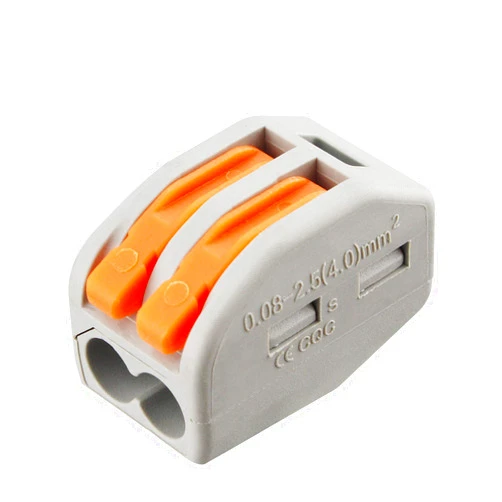 XHF2018 50 Pcs Lever Connectors Nuts 2 Conductor Combination Compact Wire Connectors Fast Connection Terminal 28-12 AWG Suitable for Multiple Types