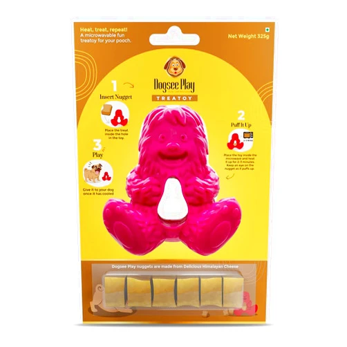 Dogsee Play Treatoy | Long-Lasting Chew with Playable Toy for Dog | Fun & Safe Playtime | Puff and Play Treat Toy | All Breeds